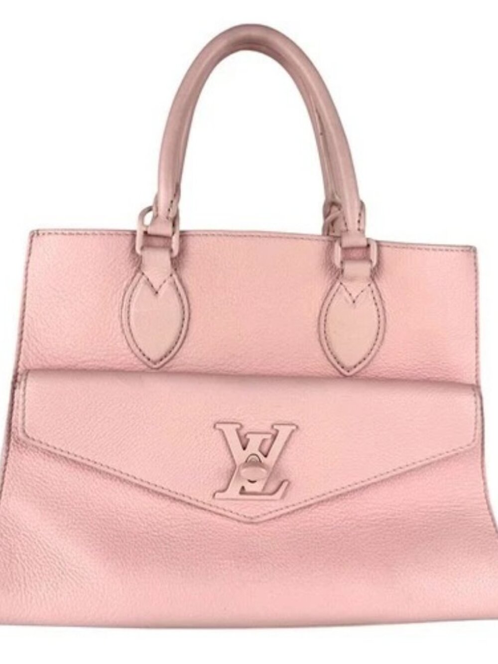 Auth LOUIS VUITTON Lockme Tote Handbag Shoulder Bag Pink Leather M55818 - z8811